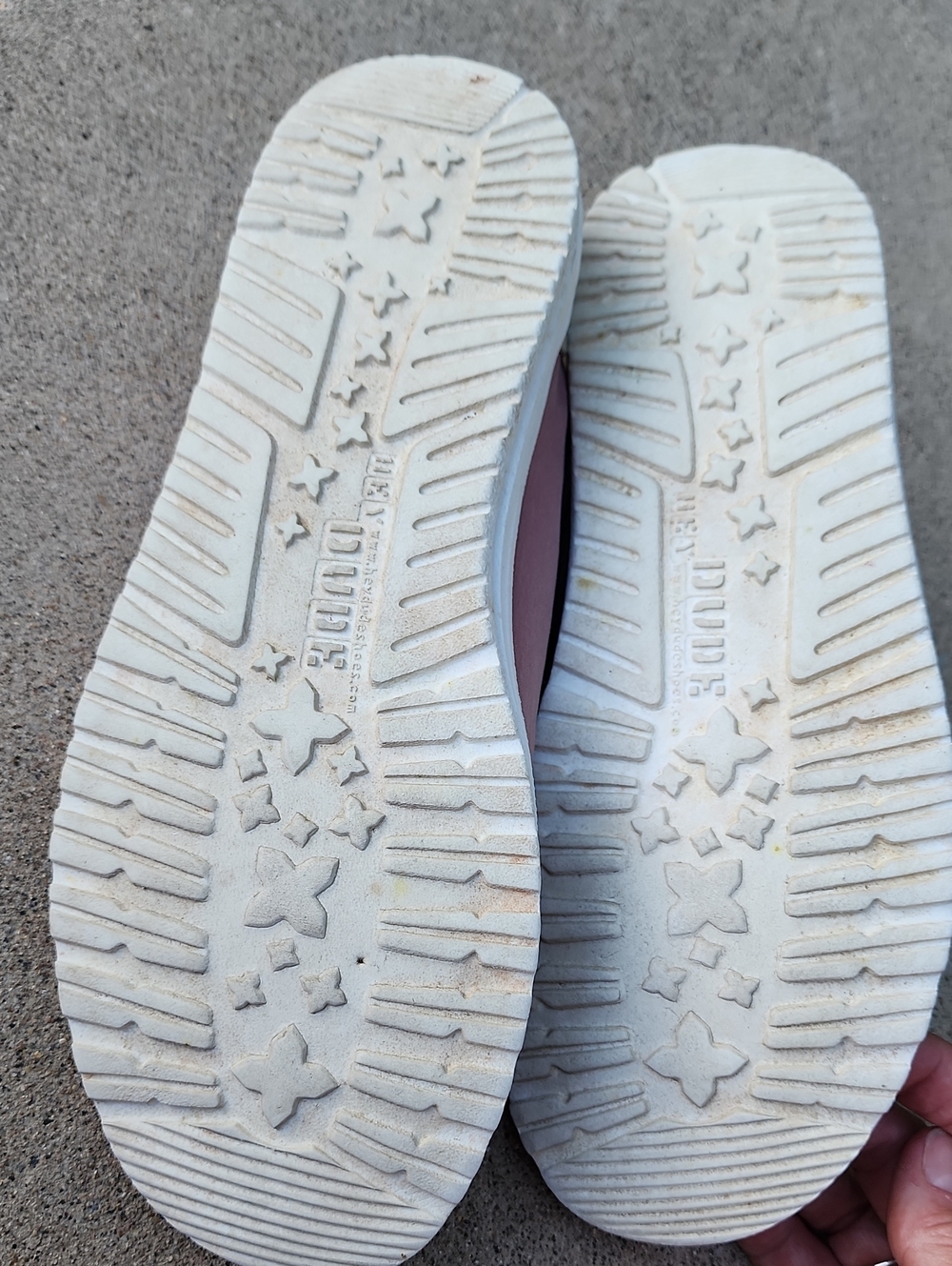 Womens Hey Dude Pink and Gold Slip-On Casual Sneakers - Picture 7 of 17